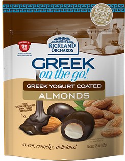 dark chocolate flavored greek yogurt almonds