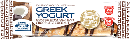 dark chocolate coconut greek yogurt garanola bar