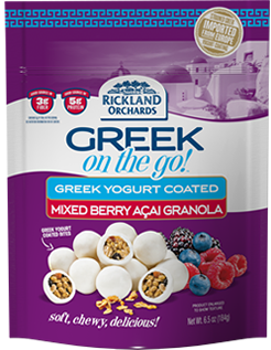 mixed berry açai granola greek yogurt bites