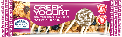 oatmeal raisin greek yogurt garanola bar